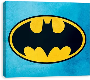 Classic Batman Logo Art PNG Image