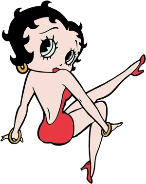 Classic Betty Boop Pose PNG Image