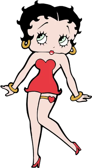 Classic Betty Boop Pose PNG Image