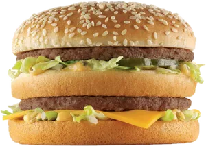 Classic Big Mac Burger PNG Image