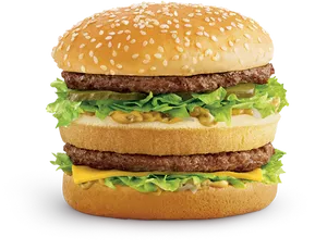 Classic Big Mac Burger PNG Image