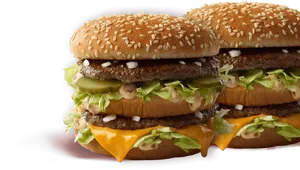 Classic Big Mac Burger PNG Image