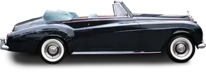 Classic Black Convertible Car H D PNG Image