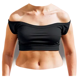 Classic Black Crop Top Png Sdu PNG Image