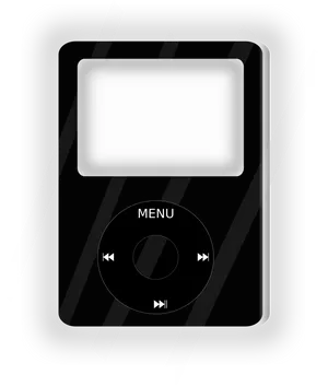 Classic Black Music Player PNG Image