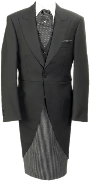 Classic Black Suit Formal Attire PNG Image