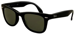 Classic Black Sunglasses Transparent Background PNG Image