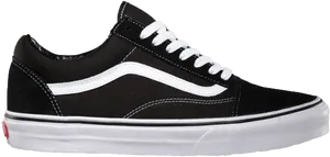 Classic Black Vans Sneaker PNG Image