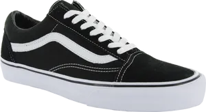 Classic Black Vans Sneaker PNG Image