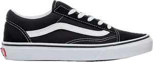 Classic Black White Vans Sneaker PNG Image