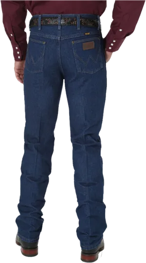 Classic Blue Jeans Rear View PNG Image