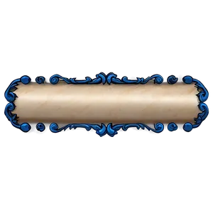 Classic Blue Scroll Border Png 06202024 PNG Image