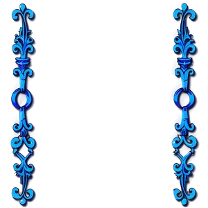 Classic Blue Scroll Border Png 46 PNG Image