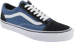 Classic Blue Vans Skate Shoe PNG Image