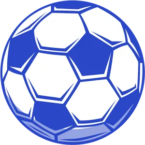 Classic Blueand White Soccer Ball Illustration PNG Image