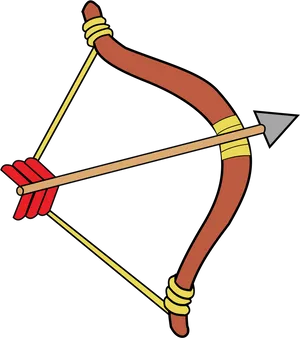 Classic Bowand Arrow Illustration PNG Image