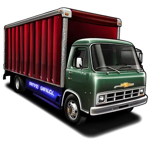 Classic Box Truck Drawing Png Rqq PNG Image