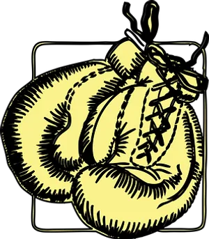 Classic Boxing Gloves Illustration PNG Image