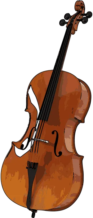 Classic Cello Illustration.png PNG Image