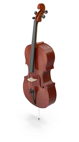 Classic Cello Standing PNG Image