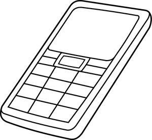 Classic Cellphone Outline PNG Image