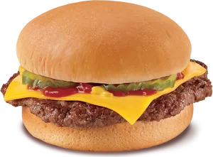 Classic Cheeseburger Delicious Fast Food.png PNG Image