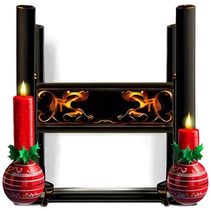 Classic Christmas Fireplace Png Yjq PNG Image