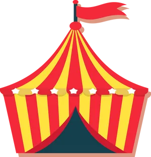 Classic Circus Tent Illustration PNG Image