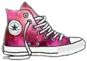 Classic Converse Sneaker Artistic Rendering PNG Image