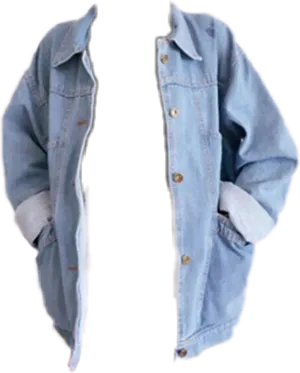 Classic Denim Jacket Floating PNG Image