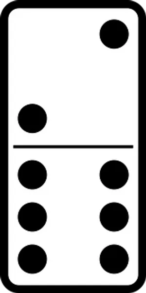 Classic Domino Tile Three Six PNG Image