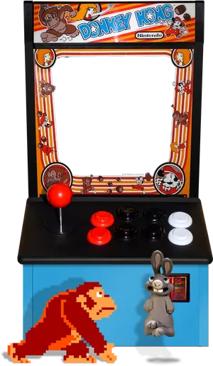 Classic Donkey Kong Arcade Machine PNG Image