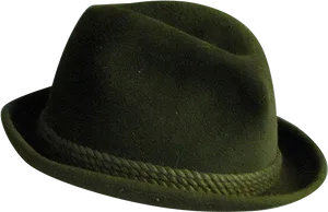 Classic Fedora Hat Green PNG Image