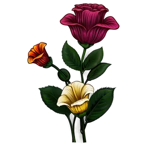 Classic Flower Illustration Png Uqa41 PNG Image