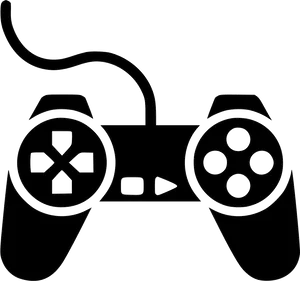 Classic Game Controller Silhouette PNG Image