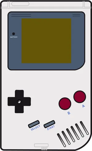 Classic_ Gameboy_ Vector_ Illustration PNG Image