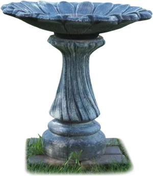 Classic Garden Fountain Stone Design PNG Image