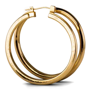 Classic Gold Hoop Earrings Png Btk PNG Image