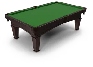 Classic Green Pool Table PNG Image