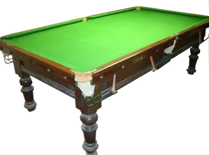 Classic Green Pool Table PNG Image