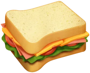 Classic Ham Cheese Sandwich Illustration PNG Image