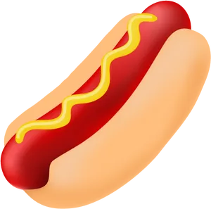 Classic Hot Dog Illustration PNG Image