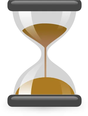 Classic Hourglass Time Passing PNG Image