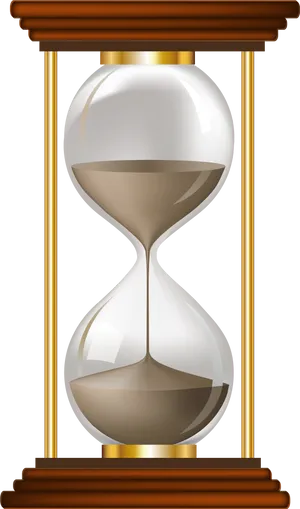 Classic Hourglass Vector Illustration PNG Image