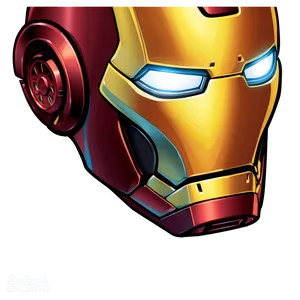 Classic Iron Man Helmet Art Png Lpq PNG Image