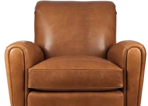 Classic Leather Armchair PNG Image