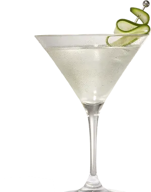 Classic Martini Cocktail Garnish PNG Image