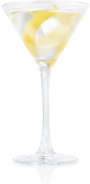Classic Martiniwith Lemon Twist PNG