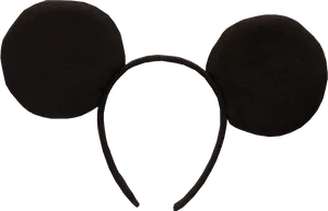 Classic Mickey Mouse Ears Headband PNG Image