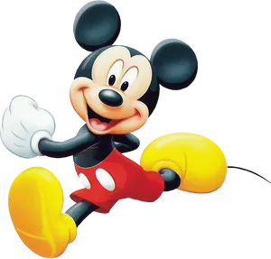 Classic Mickey Mouse Pose PNG Image